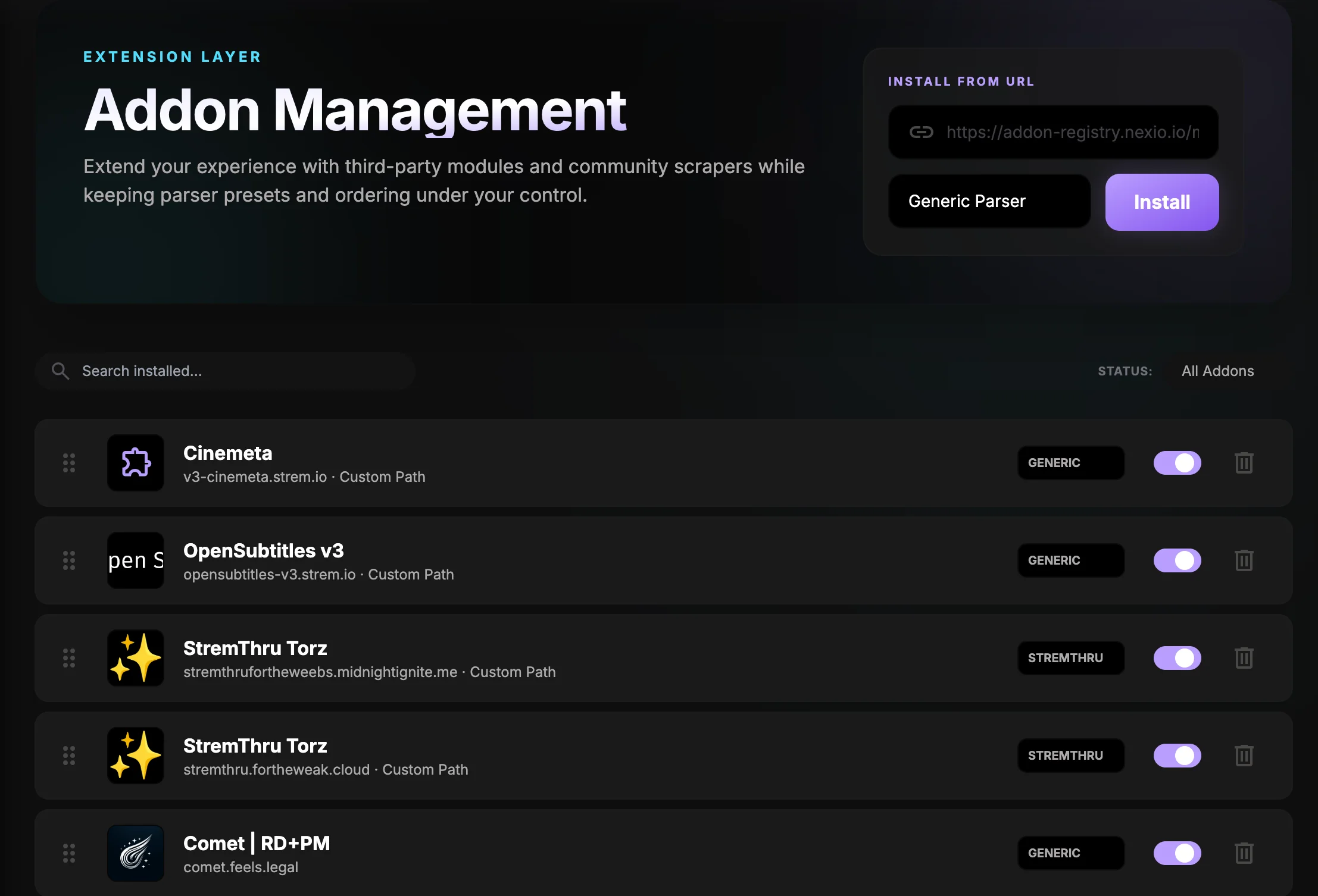 Addon Manager